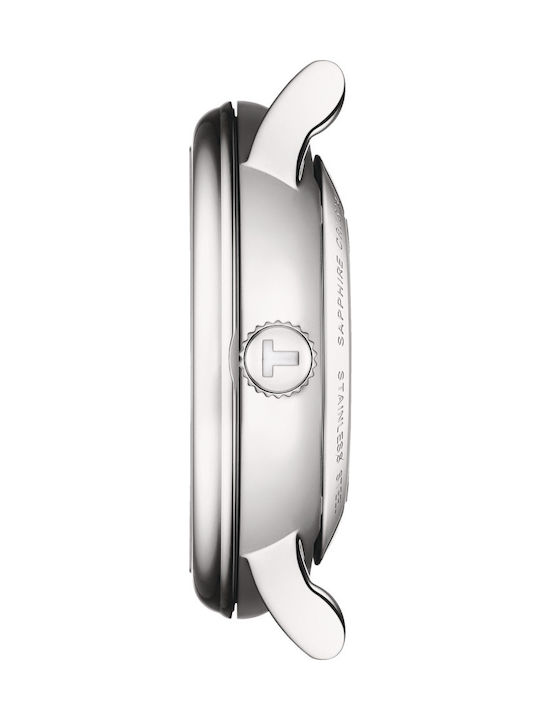 Tissot Carson Damenuhr 30mm Automatik mit Silber Metall-Armband