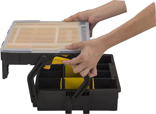 Stanley SortMaster Tool Compartment Organiser 24 Slot Adjustable & Removable Box Black 40x30x13.7cm