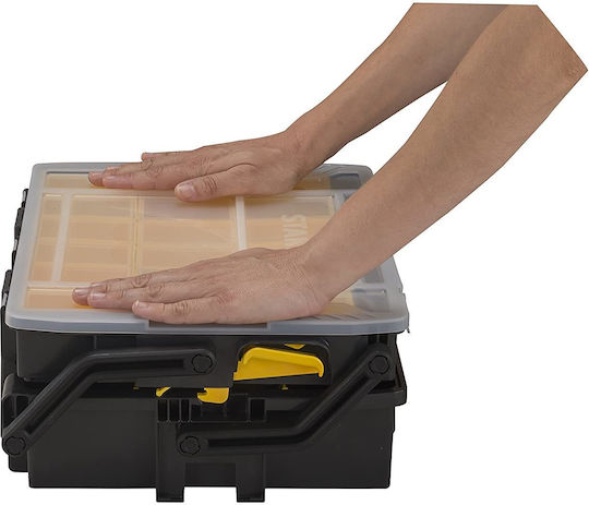 Stanley SortMaster Tool Compartment Organiser 24 Slot Adjustable & Removable Box Black 40x30x13.7cm