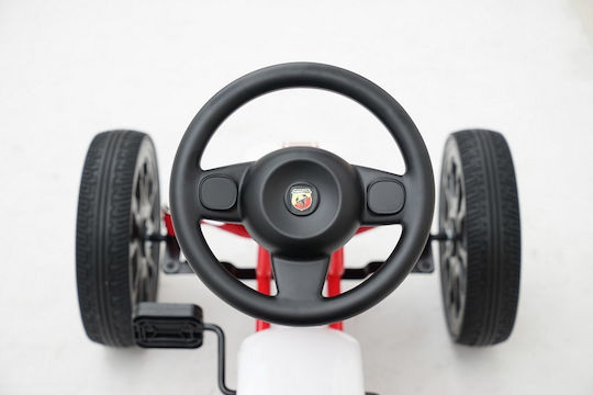 Abarth 500 Mega Kids Foot-to-Floor Go Kart One-Seater with Pedal Licensed Red