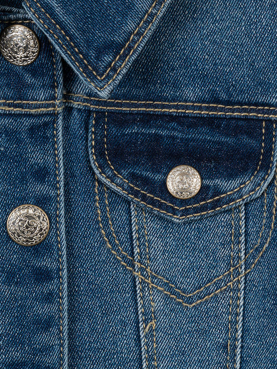 Kids' Denim Jacket Short Blue