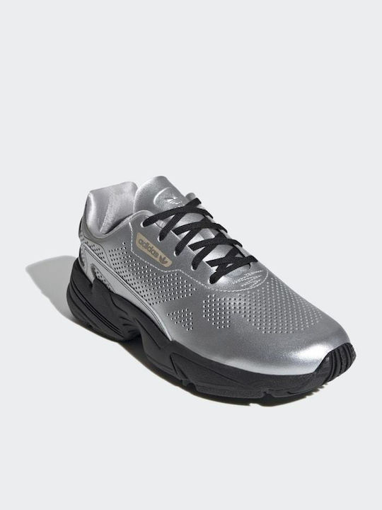 Adidas Falcon Allluxe Damen Chunky Sneakers Silver Metallic / Core Black / Cloud White