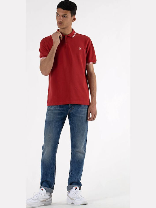Polo Kurzarmbluse Rot