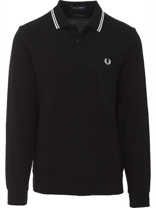 Men's Long Sleeve Polo Blouse Black