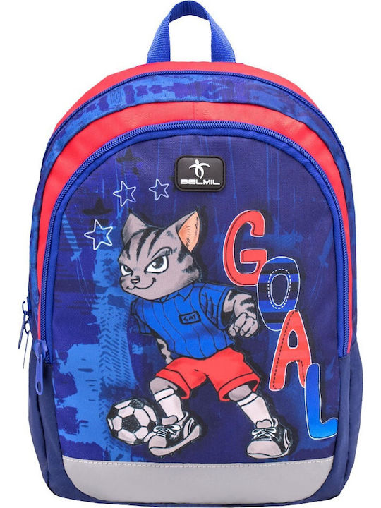 Belmil Goal School Bag Backpack Kindergarten in Blue color 12lt