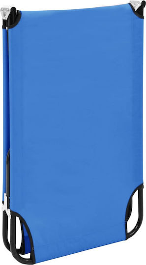 vidaXL Klappbare Liege Strandliegen Blau Faltbar 190x58x28cm. 1Stück