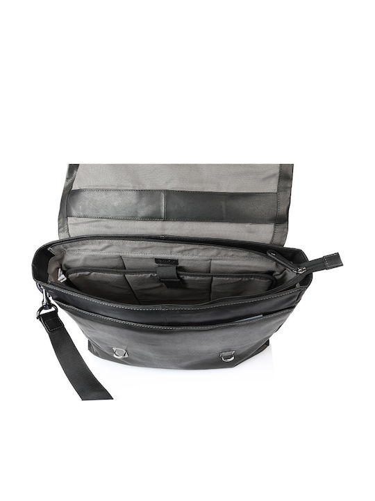 Leather Men's Bag Messenger Black