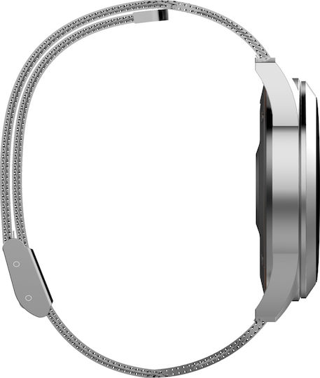 KW10 Smartwatch με Παλμογράφο (Ασημί)