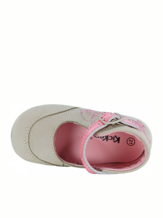 Kids Anatomic Ballerinas with Adjustable Metal Clasp Beige
