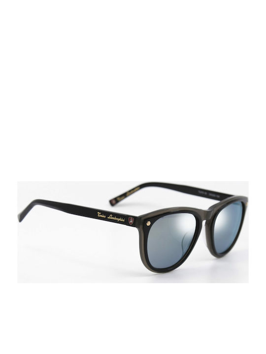 Tonino Lamborghini Men's Sunglasses with Black Plastic Frame TL572 55