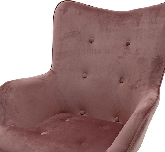 Kido Ohrensessel Samt Rosa 72x75x99cm