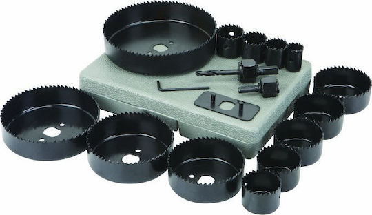 Hole Saw Set LaserLine HSS with Diameter από 19mm έως 127mm for Wood, Metal and Plastic