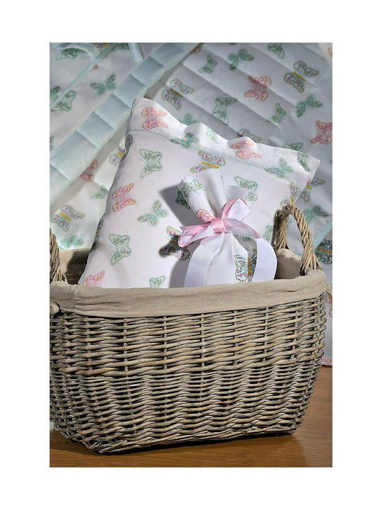 Down Town Home Baby Sheets Set Crib Cotton Satin Light Blue 120x170cm 3pcs