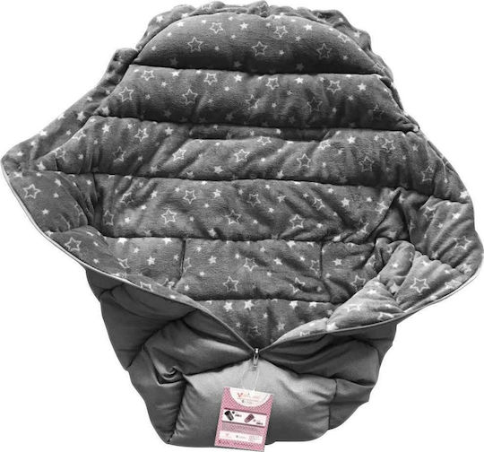 Cangaroo Cuddle Universal Ποδόσακος Καροτσιού Αδιάβροχος Γκρι με Fleece Επένδυση 80x46εκ.