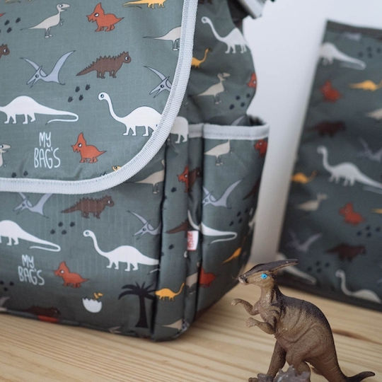 My Bag's Τσάντα-Αλλαξιέρα Ώμου/Χειρός Dinos Χακί 38x30εκ.