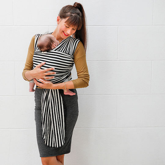 Babylonia Wrap Carrier Tricot - Slen Organic Black & White Stripes with Maximum Weight 10kg