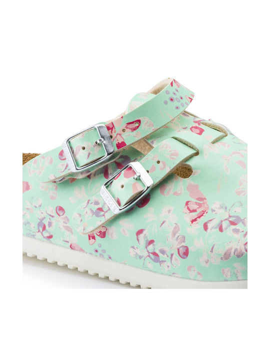 Birkenstock Kay SL Professional Γυναικεία Δερμάτινα Ανατομικά Σαμπό Πράσινα