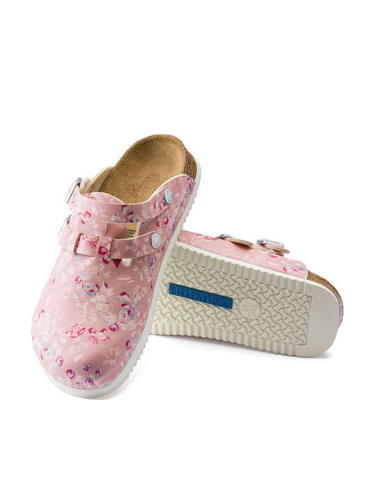 Birkenstock Kay SL Professional Γυναικεία Δερμάτινα Ανατομικά Σαμπό Ροζ