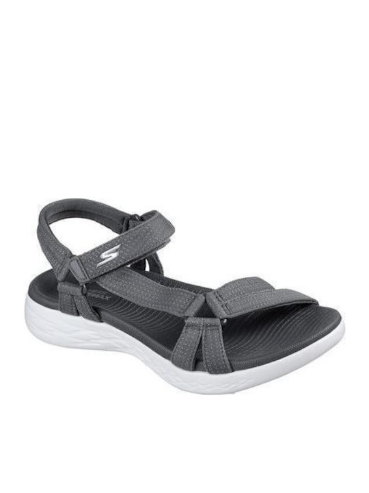 Heathered River Strap Flache Sandalen für Damen Sportlich in Gray Farbe