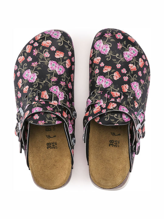 Birkenstock Kay SL Professional Γυναικεία Δερμάτινα Ανατομικά Σαμπό Μαύρα 1016662