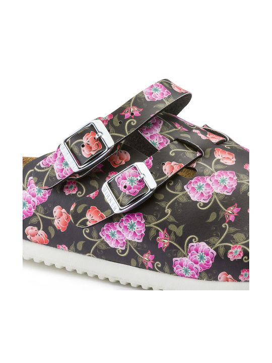 Birkenstock Kay SL Professional Γυναικεία Δερμάτινα Ανατομικά Σαμπό Μαύρα 1016662