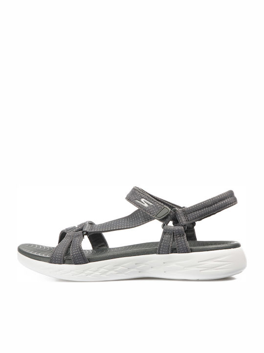 Heathered River Strap Flache Sandalen für Damen Sportlich in Gray Farbe
