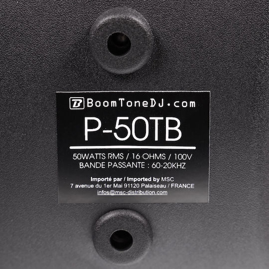 BoomToneDj P50TB Παθητικά Επιτοίχια Ηχεία (Ζεύγος) Μαύρα