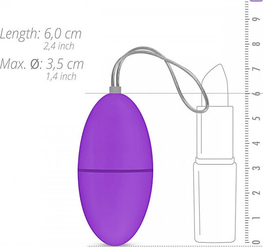 Easytoys Vibrating Egg Vibrator Egg with Remote Control 6cm Purple