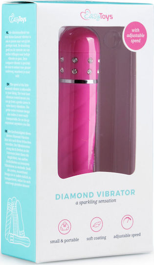 Easytoys Love Diamond Twisted Vibrator 11.4cm Pink