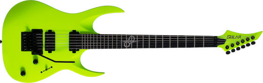 Solar Guitars A2.6FR LN Електрическа Китара Stratocaster с HH Конфигурация на Пикапите Lemon Neon Matte