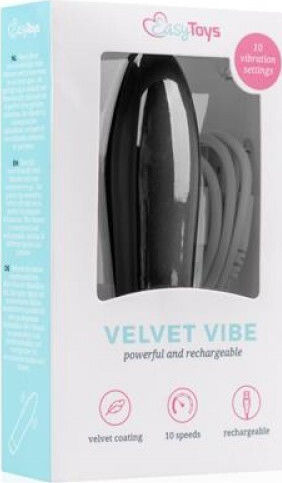 Easytoys Velvet Vibe Δονητής Bullet 11cm Black