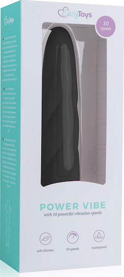 Easytoys Power Vibe Twisted Mini Реалистичен Вибратор 19см Черен