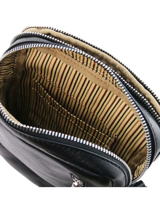 Larry Leder Herrentasche Schulter / Crossbody Schwarz