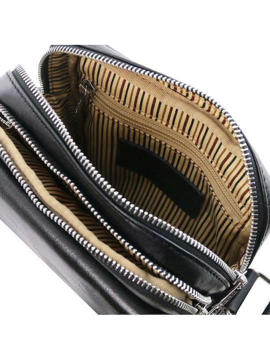 Larry Leder Herrentasche Schulter / Crossbody Schwarz