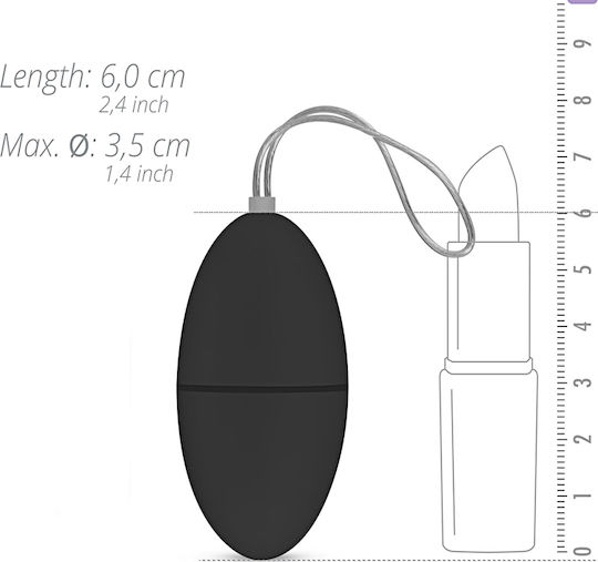 Easytoys Vibrating Egg Вибратор Яйца с Дистанционно Управление 6см Черно
