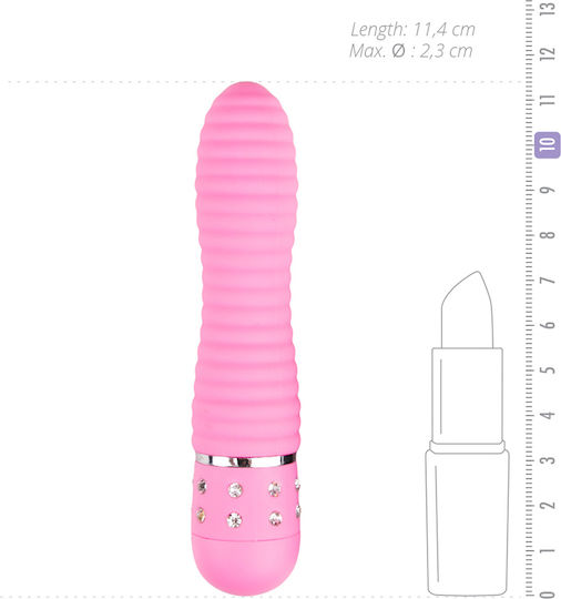 Easytoys Love Diamond Ribbed Mini Δονητής 11.4cm Pink