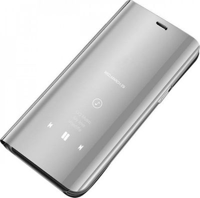 Hurtel Clear View Plastic Book Silver (Galaxy S20)