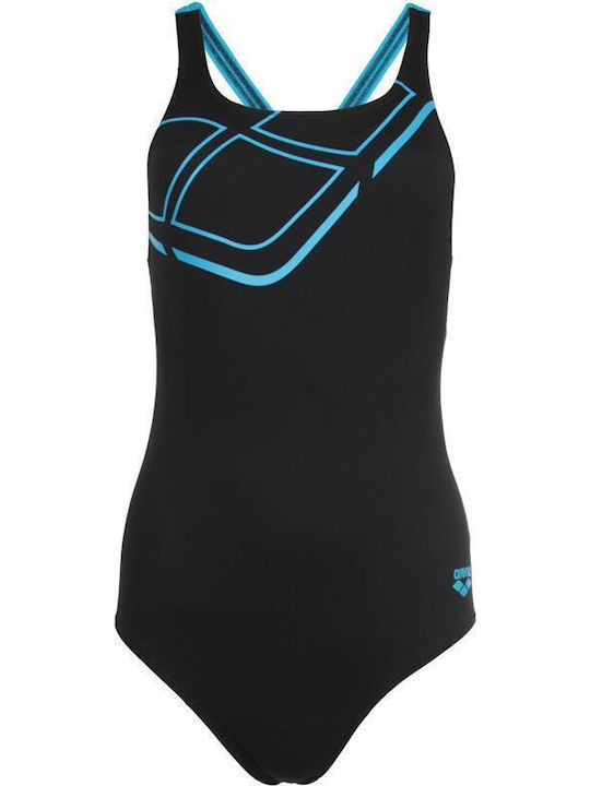 Athletic One-Piece Swimsuit Black
