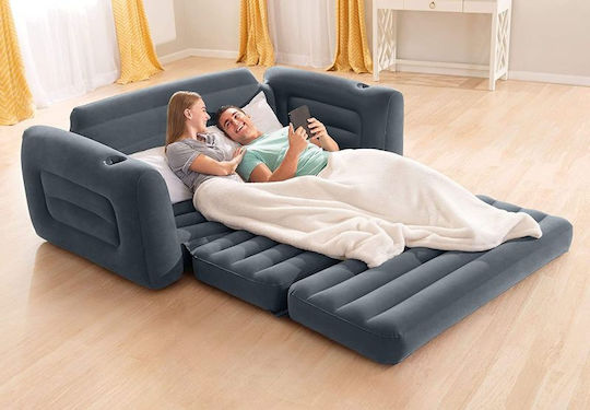 Intex Inflatable Sofa for 2 People Gray 203x203cm