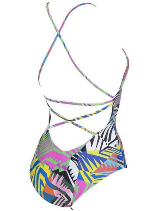 Arena Twist Back Reversible One-Piece Swimsuit with Open Back