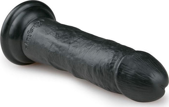 Easytoys Glass Dildo With Suction Cup Black 15.5cm