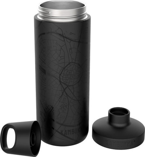 Kambukka Reno Insulated Μπουκάλι Θερμός Ανοξείδωτο BPA Free 500ml Μαύρο