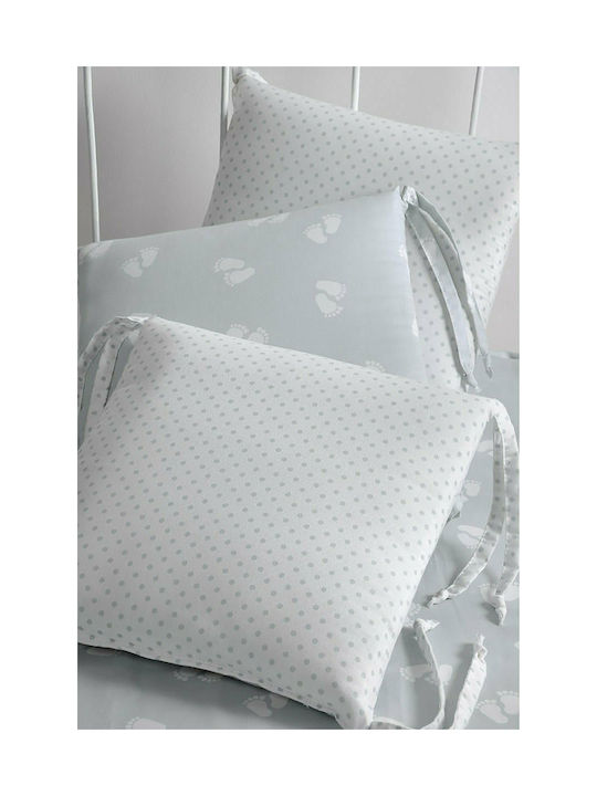 Down Town Home Baby Sheets Set Crib Cotton Satin White 125x175cm 3pcs