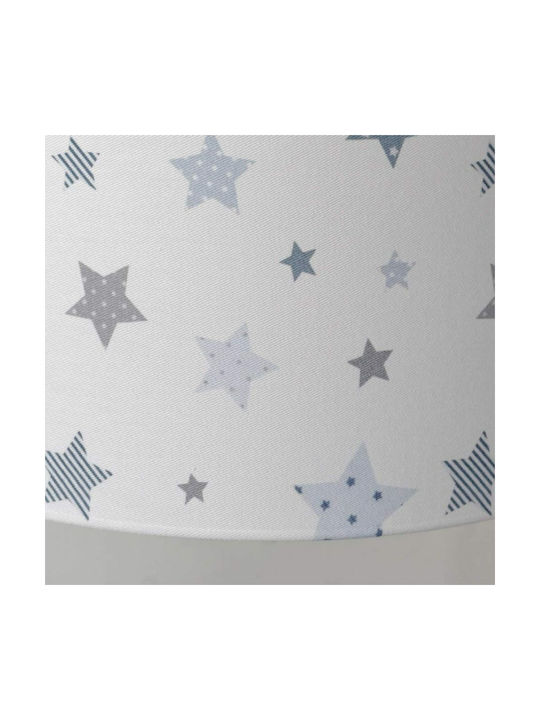 Veis Kids Fabric Single Ceiling Light E27 Hesperis Little Stars White 60W 35x24cm
