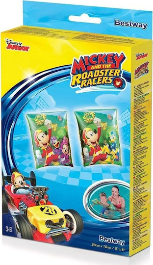 Bestway Swimming Armbands from Vinyl Mickey Mouse 23x15cm. Yellow Mickey and the Roadster Races