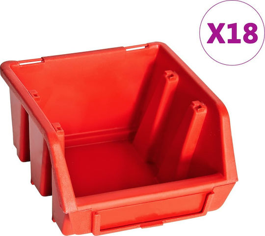 vidaXL Plastic Tool Bin Organiser 32pcs