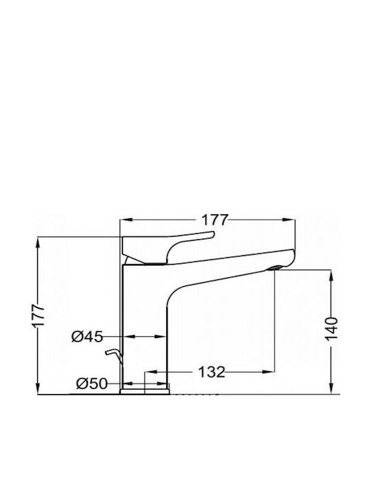 Teorema Tag Mixing Sink Faucet Silver