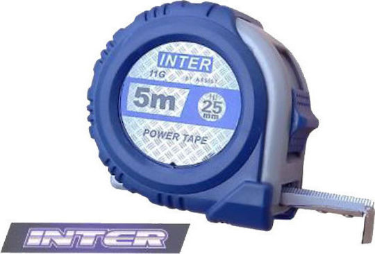 Inter Метрическа лента с автоматично връщане 16мм x 3м