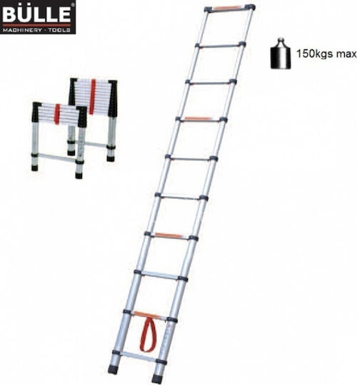 Bulle Telescopic Ladder Aluminum 13 of Steps with Maximum Height 3.81m PA13 631152