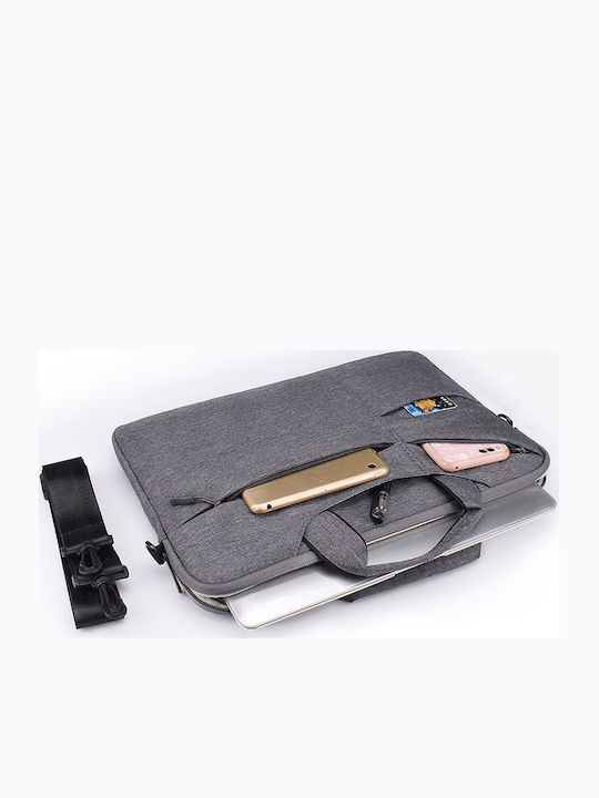 Tech-Protect Pocketbag Τσάντα Ώμου / Χειρός για Laptop 15" Dark Grey